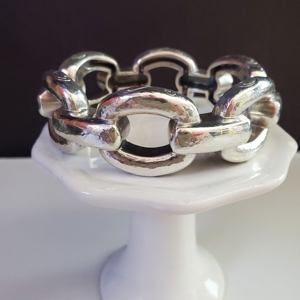 Brighton Polished Silver Link Bracelet